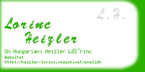 lorinc heizler business card